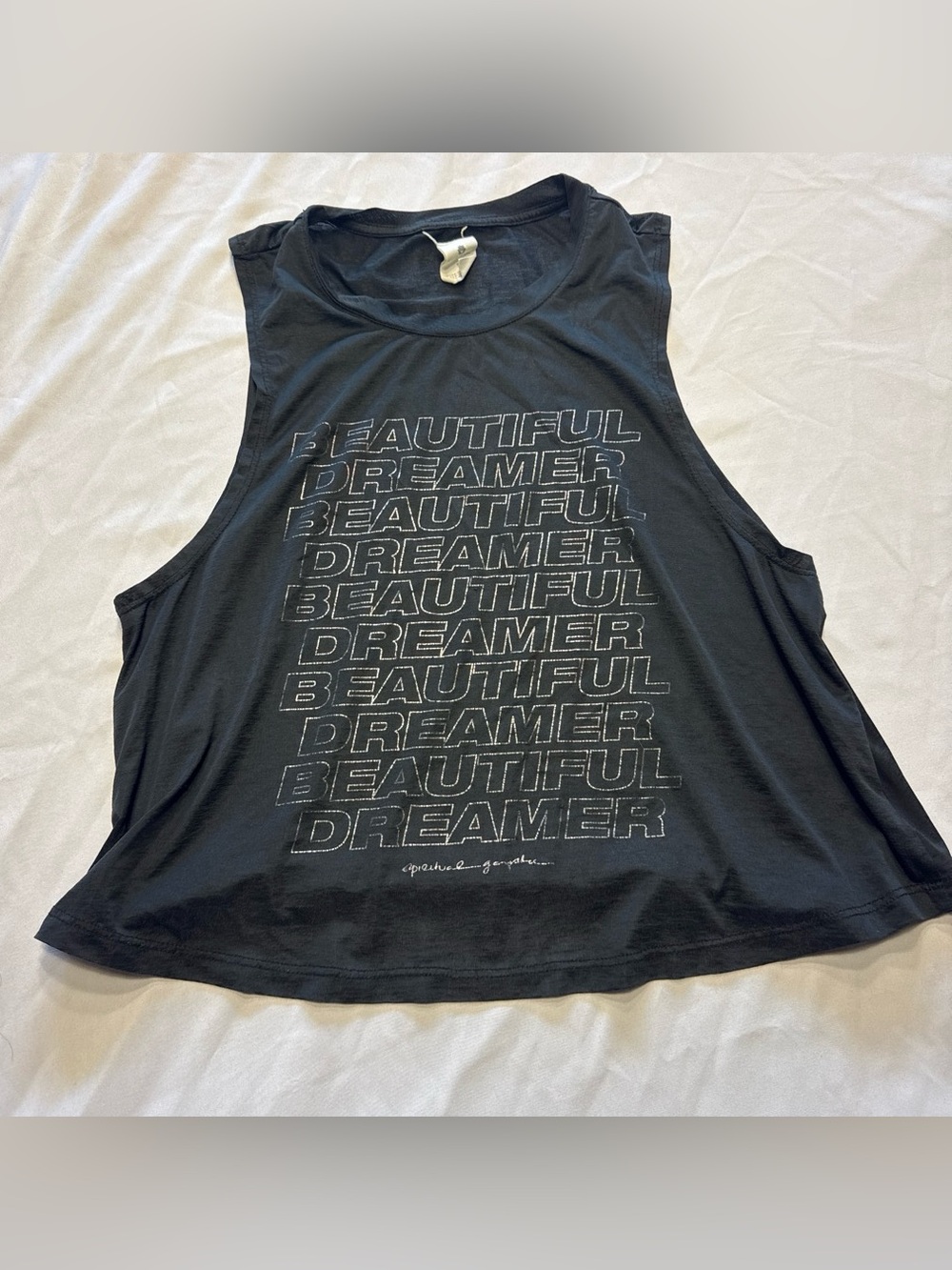 Spiritual Gangster Black "Beautiful Dreamer" Graphic Muscle Tank